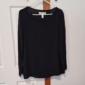 Valerie Stevens Elegant Black Blouse